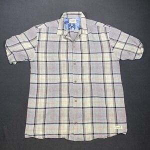 Scotch & Soda Shirt Mens Medium Plaid Short Sleeve Button Up‎ Summer Casual